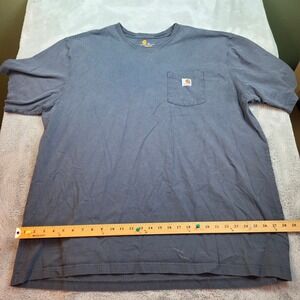 Carhartt Tee Mens 3XL Original Fit K87 Pocket Short Sleeve Blue Gray 100% Cotton